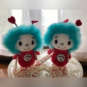 NEW Hallmark Itty Bittys DR SUESS Thing 1 Thing 2 Collectible Plush Characters